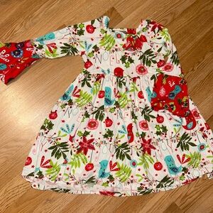 Girls Jelly the Pug Christmas dress